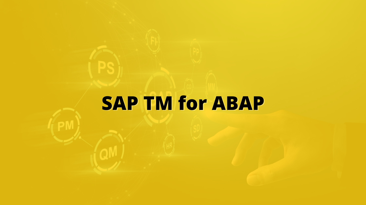 SAP TM Technical Bites For Abap
