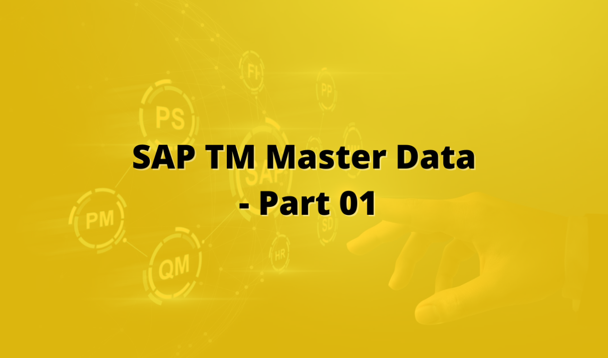SAP TM Master Data Part 1