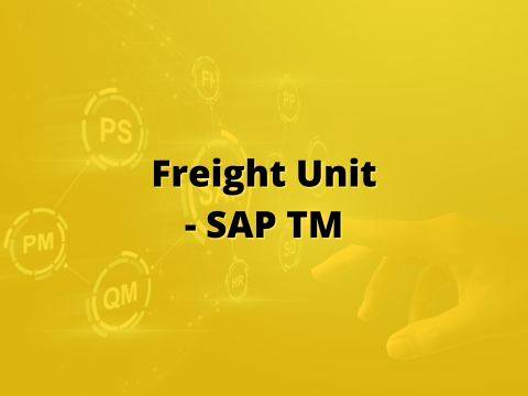 SAP TRANSPORTATION MANAGEMENT – FREIGHT UNIT